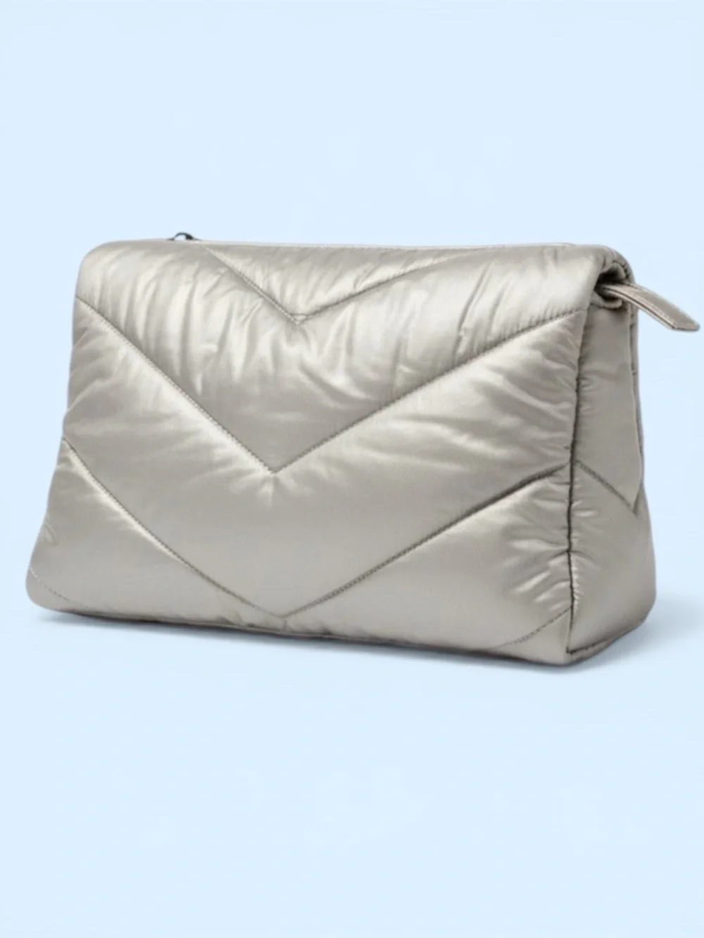 Caraa x Athleta Gray Quilted Puffer Convertible Crossbody Shoulder Bag